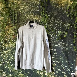 Vineyard Vines Light Gray Zip-Up Sweater